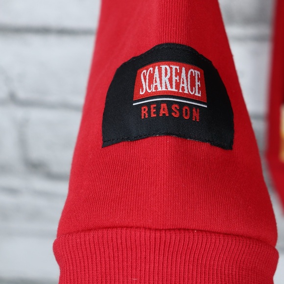 Scarface Reason Red Hoodie Sweater Graphic Size Large. - Picture 4 of 9